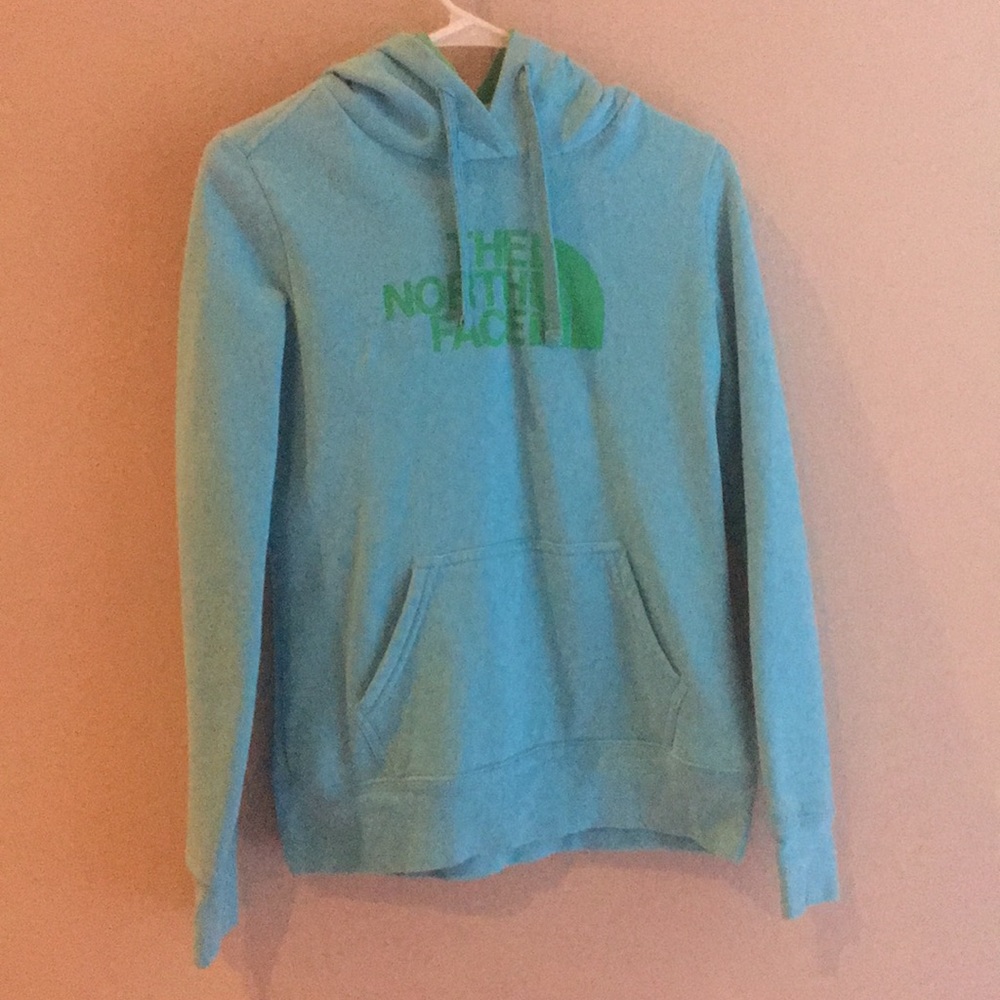 Blue The North Face hoodie